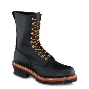Red Wing LoggerMax 9-inch Safety Toe - Made to Order Mens Work Boots Black - Style 2218
